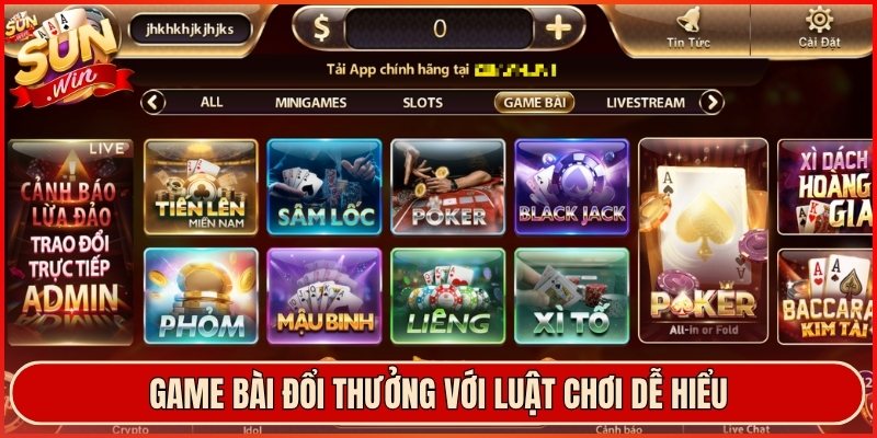 Game bài đổi thưởng với luật chơi dễ hiểu, dễ tham gia