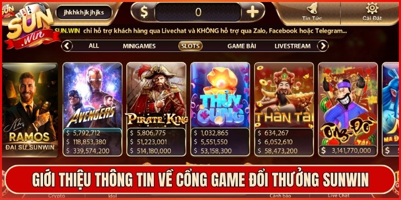 Giới thiệu thông tin về cổng game đổi thưởng Sunwin